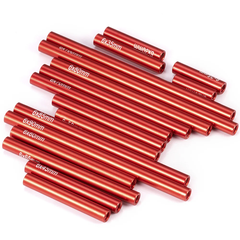 YEAHRUN  Aluminum Alloy Link Rod Kit Pull Push Connecting Rod M4 for 1/10 Axial SCX10 RC Crawler Car