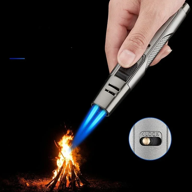 Mini Welding Gun Windproof Inflatable Lighter Kitchen Gas Ignition Point Cigar Spray Gun Outdoor Barbecue Lighter
