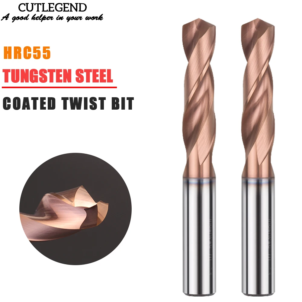 

1PC HRC55° Carbide Drill Bit Metal Drill Bits Tungsten Steel Drills For steel CNC Lathe Machine Alloy Drilling Tools 1.0-25.0mm