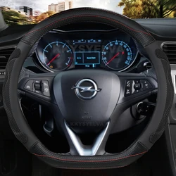 Car Steering Wheel Cover D Shape Leather For Opel Astra 2015-2021 Corsa Combo Mokka 2018-2021 Grandland X Insignia CT 2017-2021