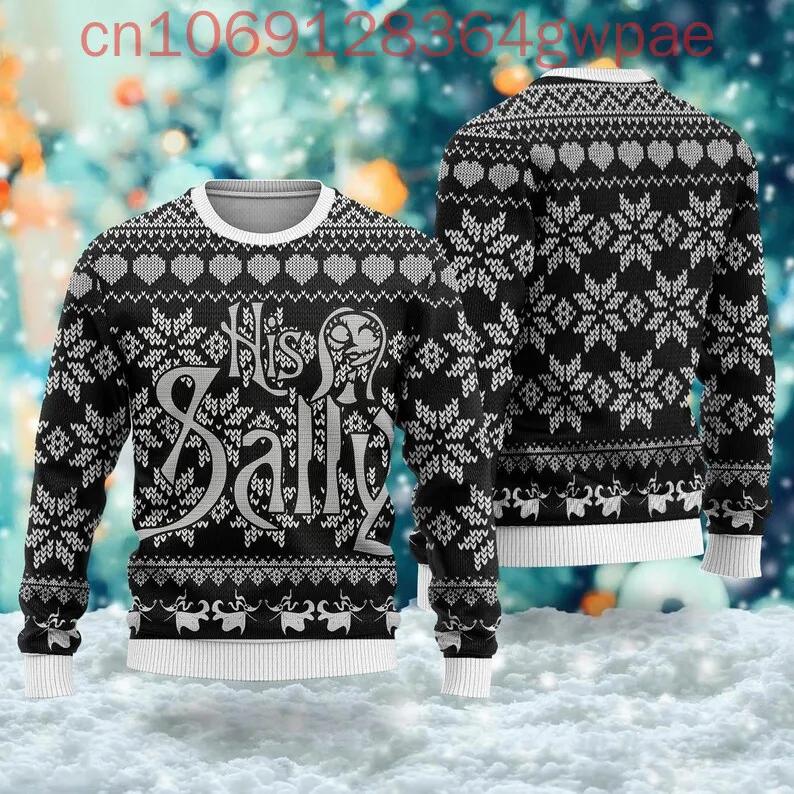 His And Her Nightmare Couple Ugly Christmas Sweater Before Christmas Skeleton Xmas Sweatshirt Christmas Gift For Men Women