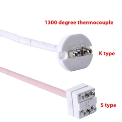 High Temperature K Type S type Thermocouple Sensor for Ceramic Kiln Furnace 2372 Fahrenheit 1300 Degree WRP-100 Thermocouple