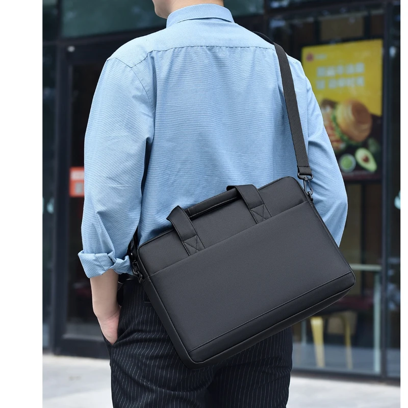 Fashion Trendy Men's Business Shoulder Bag High-end Female Commuting Portable 15.6 Inch Laptop Bag Waterproof Briefcase Women