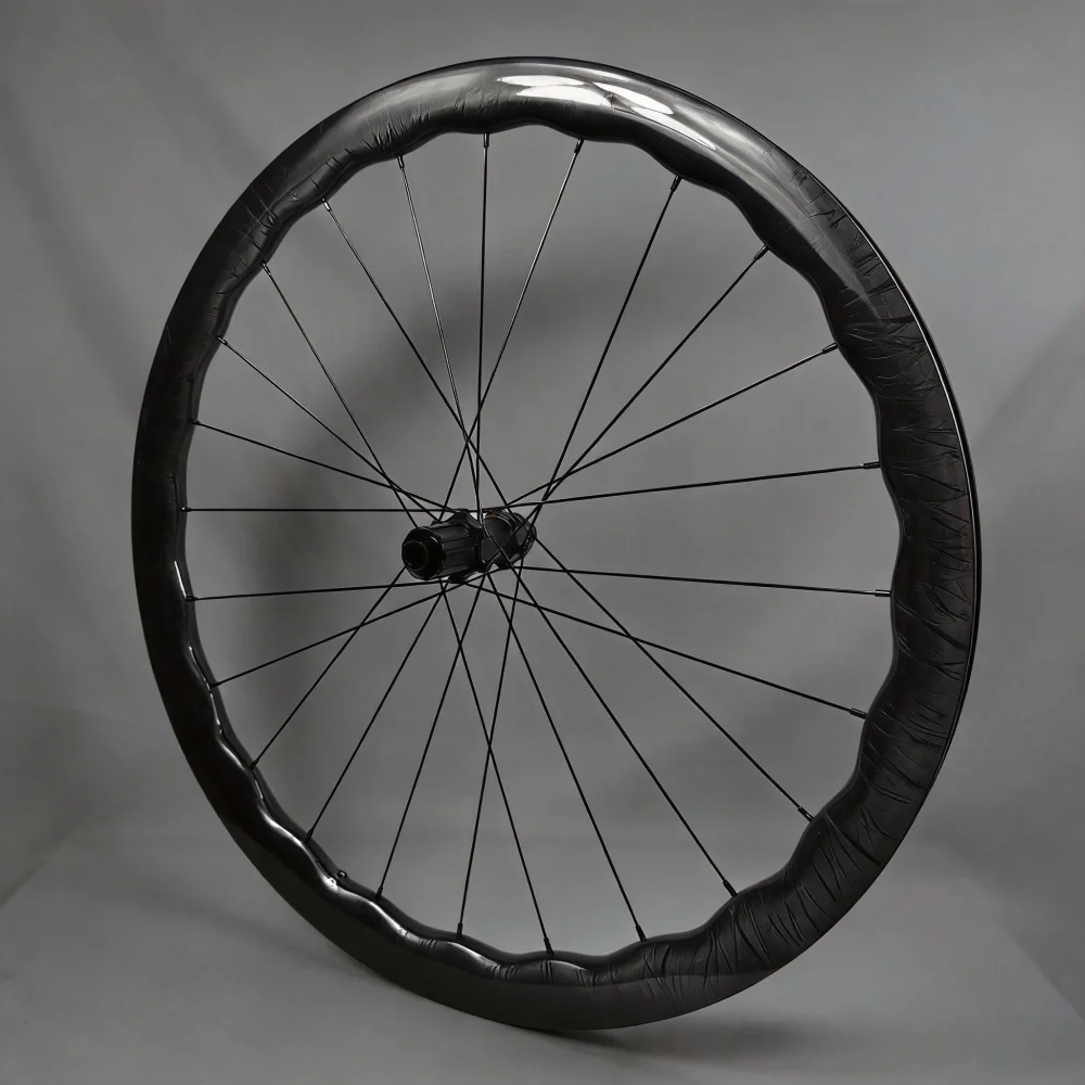 

Карбоновый вилсет для шоссейного велосипеда 700C, 31 мм, Wave, под дисковый тормоз Center Lock, бескамерный