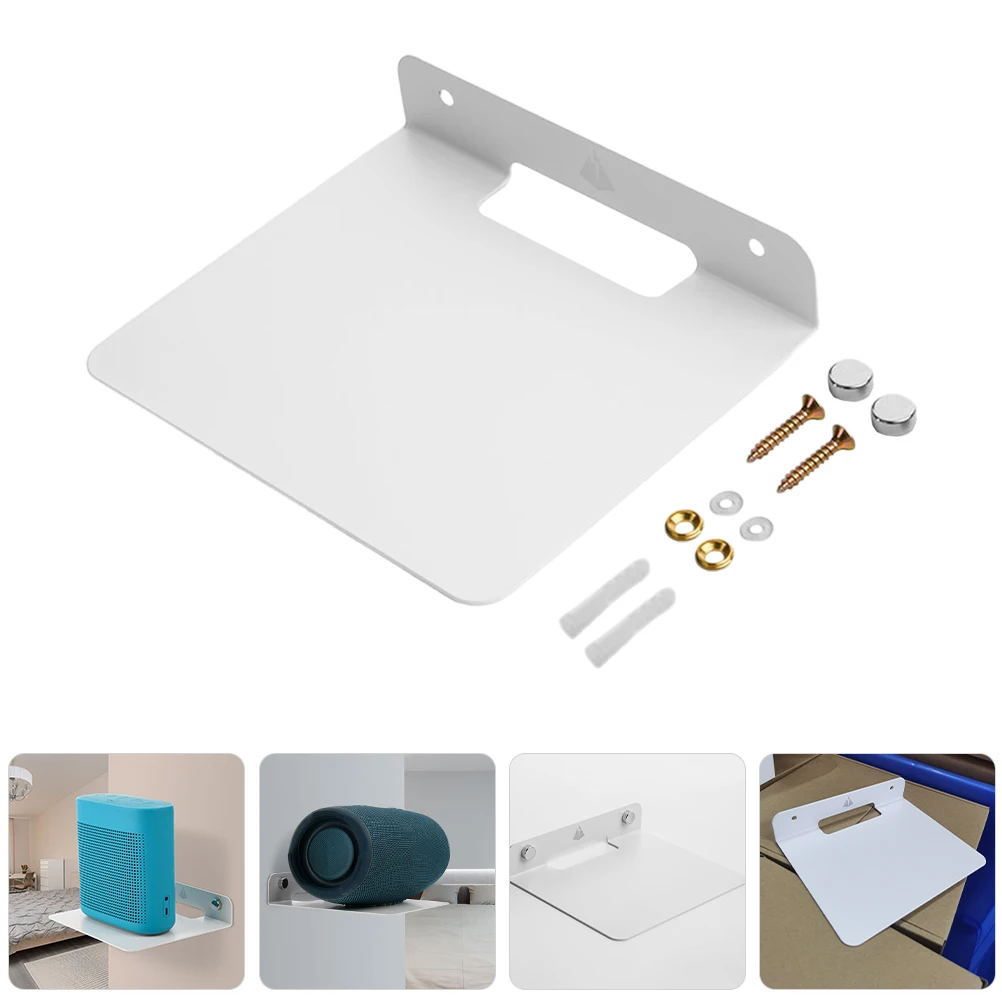 

Speaker Stand Wall Mount Metal Bracket Black Durable Universal Holder Home Decor Bedroom Bathroom Organization Storage
