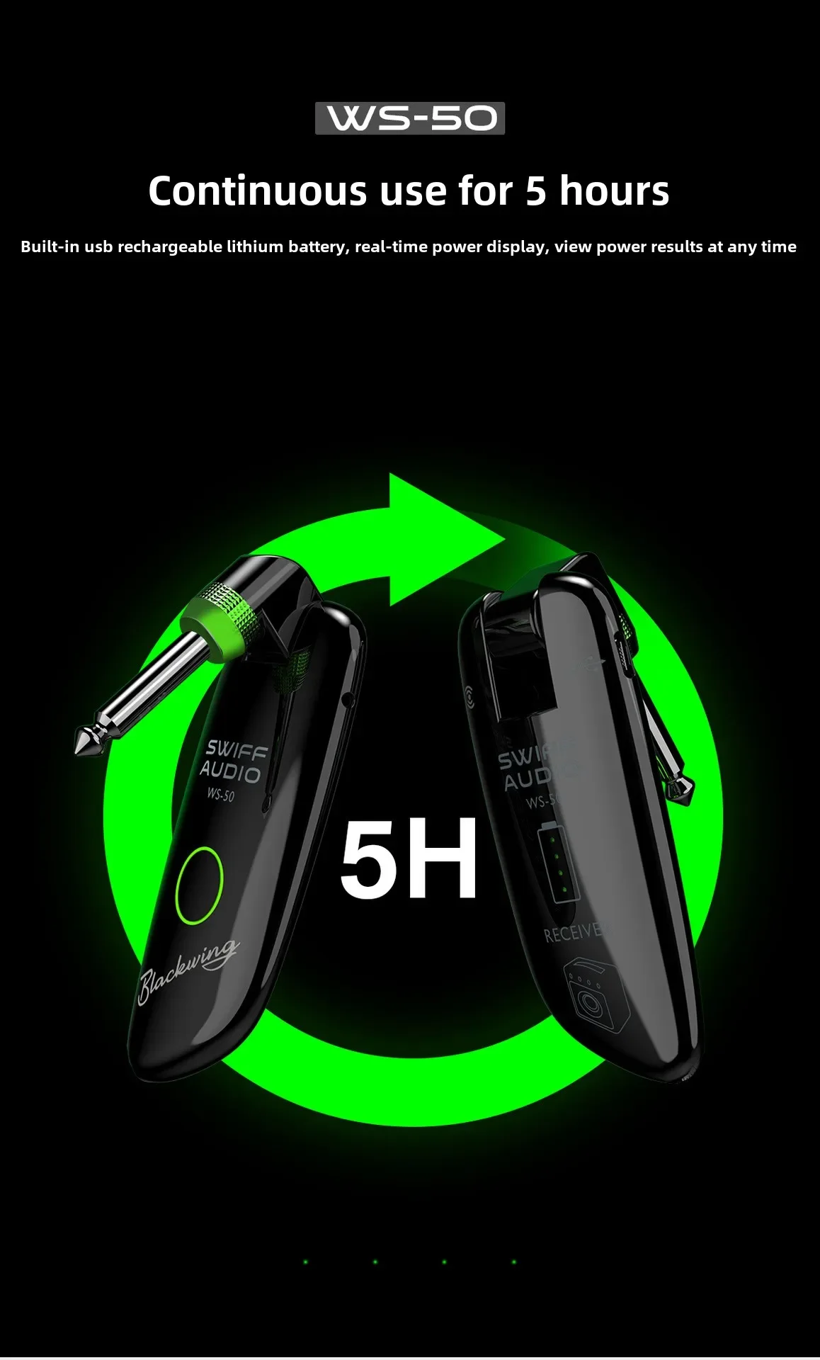 Trasmettitore ricevitore inalámbrico, transmisor de audio, soplete eléctrico, sistema de transmisión de guitarra elétrica