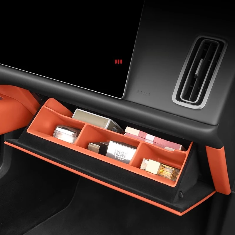 

For LEADING IDEAL L6/L7/L8/L9 Main and Co-pilot Under Storage Box Silicone Car Decoration Supplies Car Modification Accessories