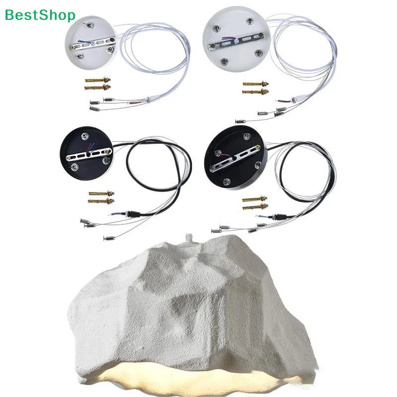 Ceiling Rose With Steel Wire Lamp Base Ceiling Canopy Steel Cable Wire Wire Rope Chandelier Retrofit Load-bearing Fittings