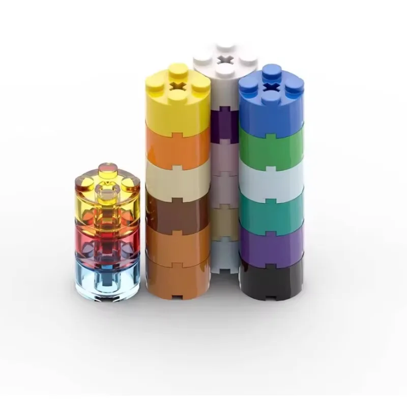 20 peças moc 6143/ 3941 2x2 redondo com furo do eixo 3941 blocos de construção diy empilhamento criativo tijolos brinquedos educativos para crianças
