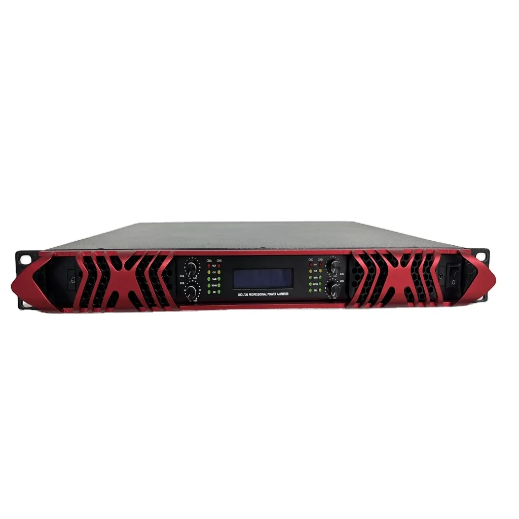 

MS-41800 Professional Audio Digital Power Amplifier 1U Class D 4 Channel 4*1800 Watts AMP Powercon Connectors