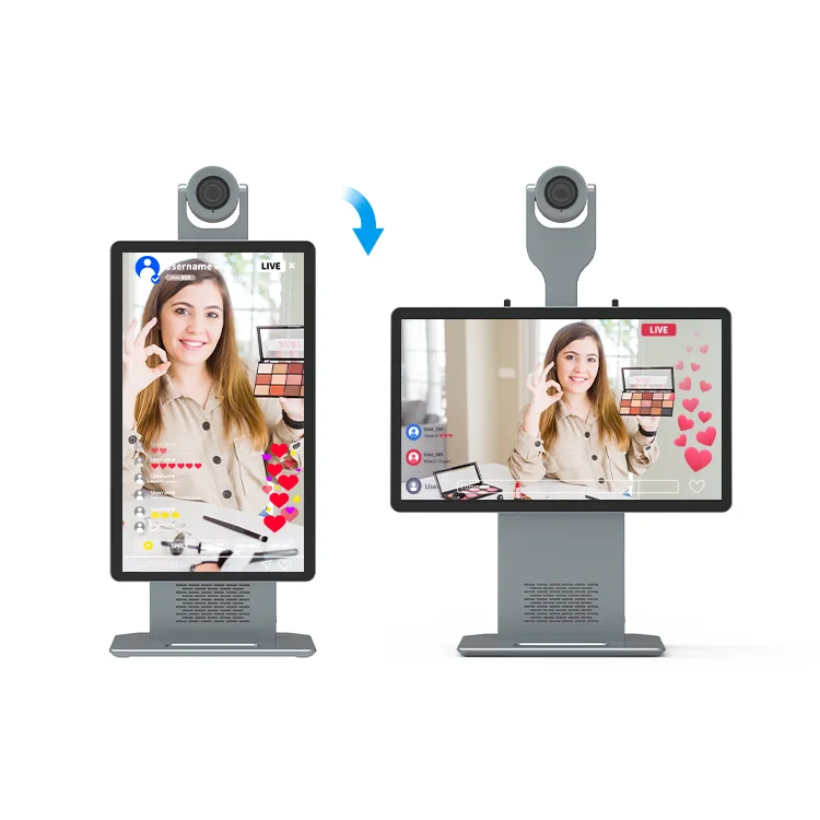 

HUSHIDA 15,6-дюймовое оборудование с сенсорным экраном, прямая трансляция, универсальная машина с камерой 50 Мп и заполняющей подсветкой