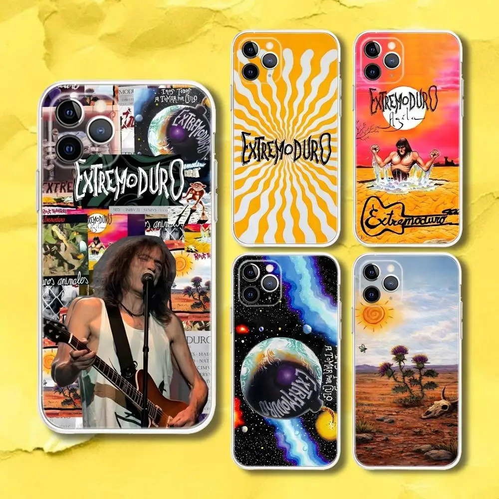 

E-Extremoduro Rock Band Transparent Phone Case For iPhone 17,13,15,12,11,14,16 Pro Max Mini 7,8 Plus SE4,17E Air Cover Fundas
