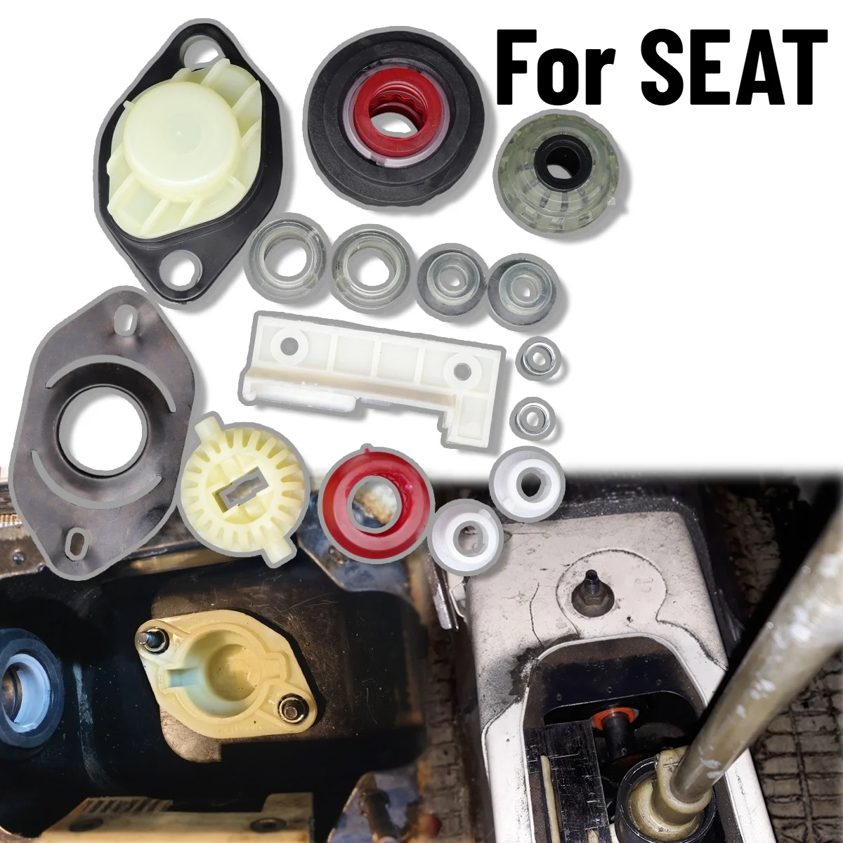 1Set Front Gear Gearbox Shift Linkage Bush Repair Kit Manual Car Parts Replacement For SEAT Cordoba SEAT Ibiza II Inca Toledo I