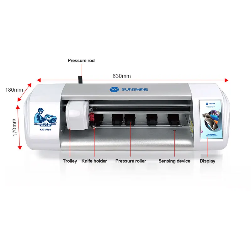 SUNSHINE Unlimited times Y22 Plus Film Cutting Machine Supports Precise Cutting of Hydrogel Film/Color Film below 16 inches