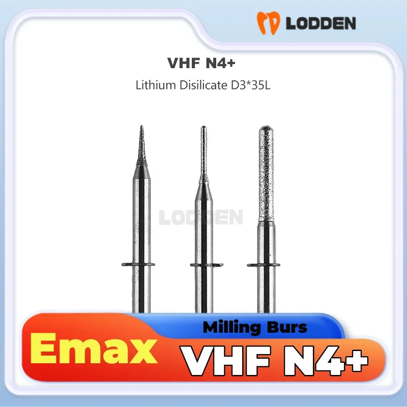 

VHF N4 + стоматологические фрезерные боры Emax для стоматологического зеркального шлифовального покрытия Carborundum Drill0.6/1,0/2,4 мм L35 фрезерные боры