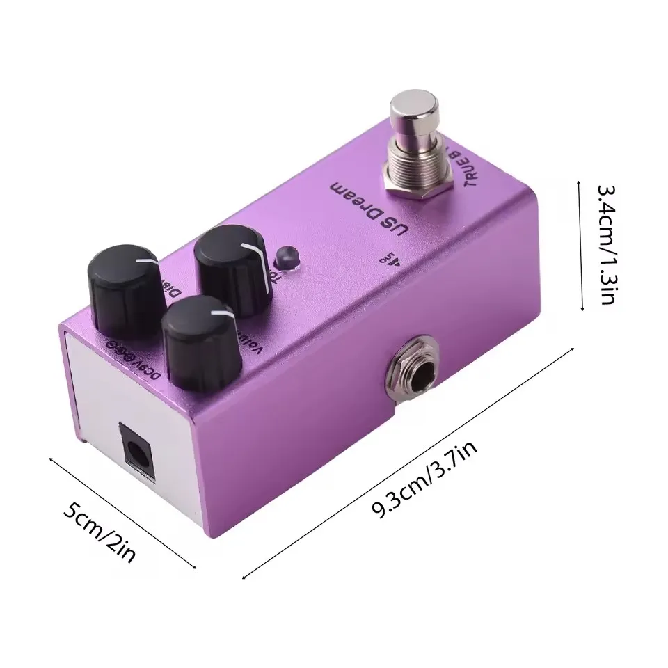 Electric Guitar Effect Pedal US Dream Effect True Bypass American Metal Distortion Metal Case High Quality ZP-04 view 3