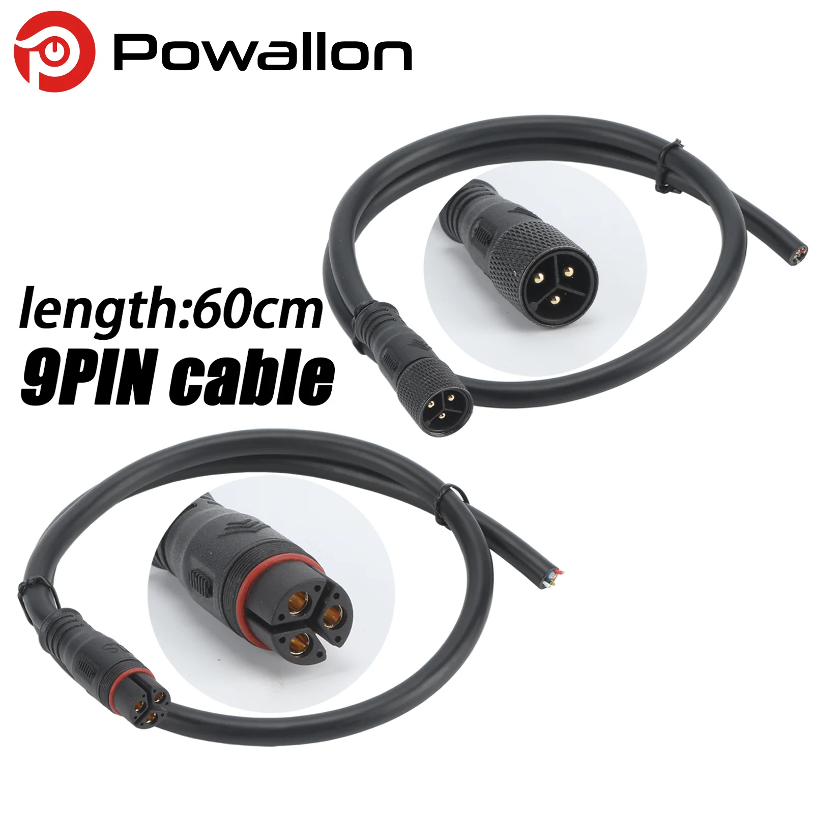 

Waterproof 9Pin Extension Cable for E-Bike Controller/Motor - L1115AG/AM Electric Bicycle Conversion Plug Accessory