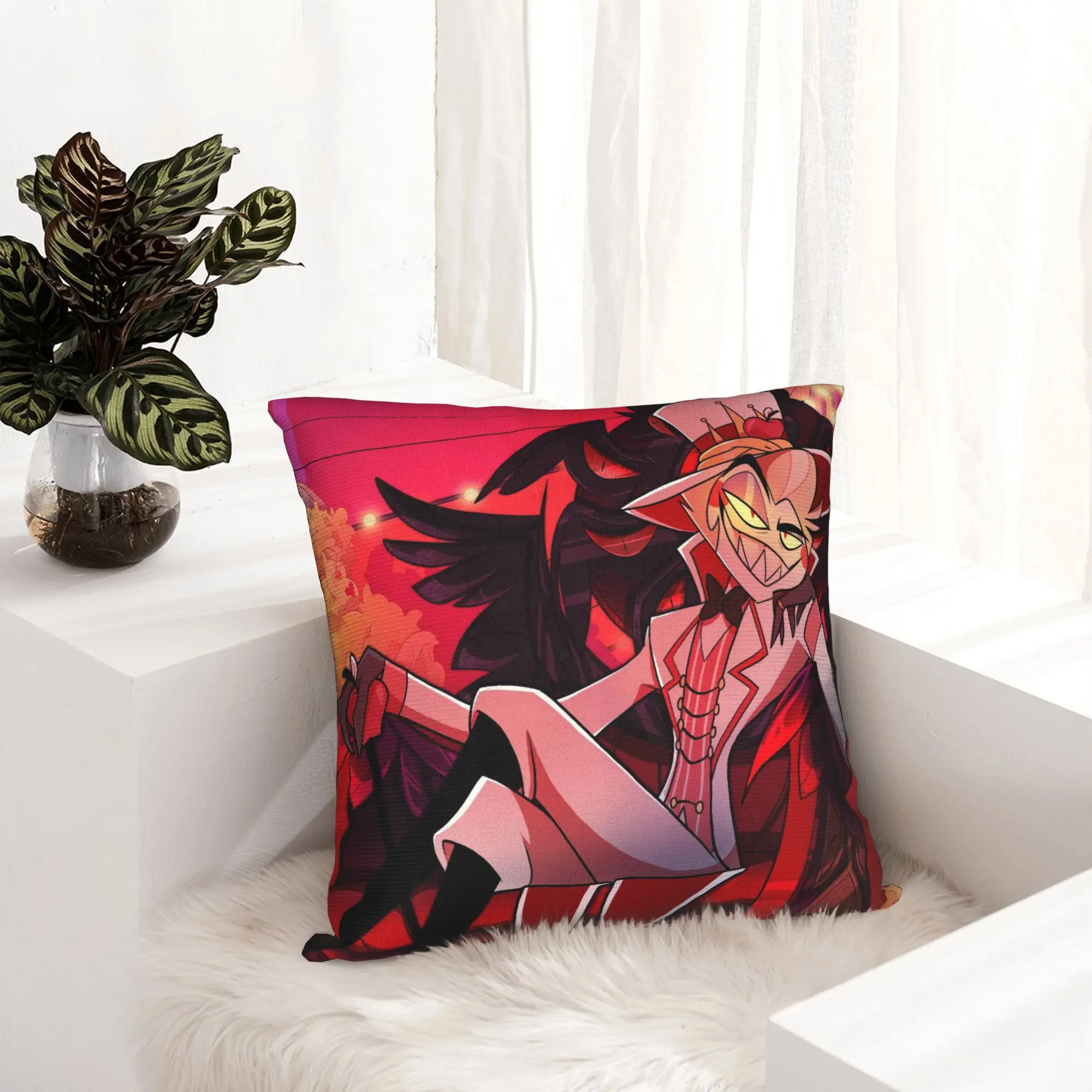 Lucifer Hazbins Hotels Pillowcase Soft Cushion Cover Decorations  Throw Pillow Case Cover Home Square