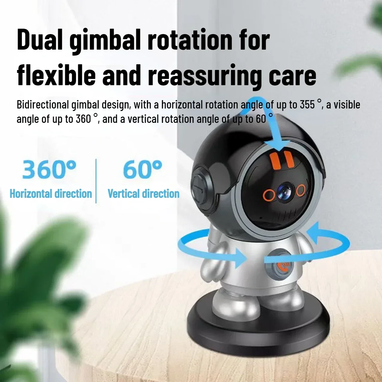 

Robot Mobile Detection Intelligent Wireless Monitoring Camera 1080P HD WIFI Mini Night Vision Camera Home One Click Call Camera