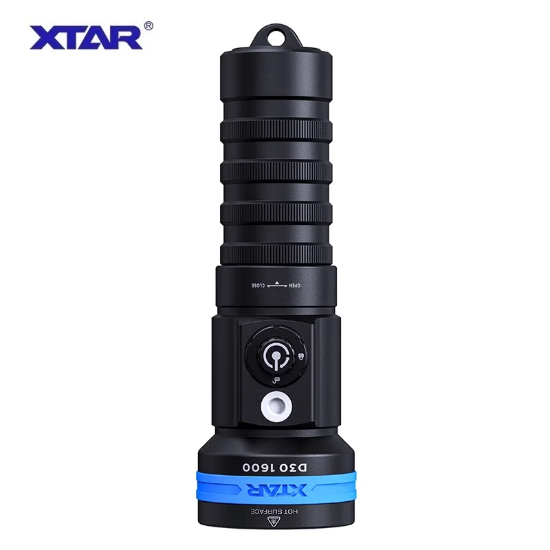 Imagem -02 - Xtar-lanterna Mergulho D30 1600lumens uv Vermelho Luz Azul Tocha Subaquática Lanterna Led Lâmpada de Mergulho 100 m