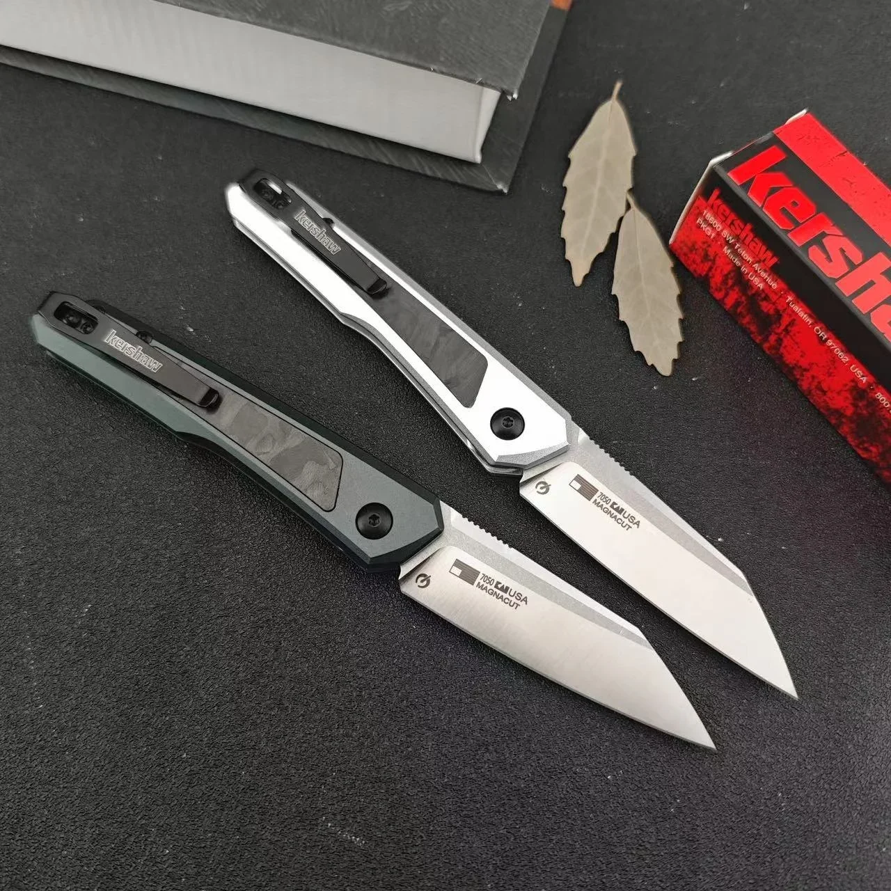 KS 7050 Pocket Knife D2 Blade T6 Aluminum Inlay Carbon Fiber Handle EDC Men\'s Outdoor Tactical Knife Camping Hiking Hunting Tool