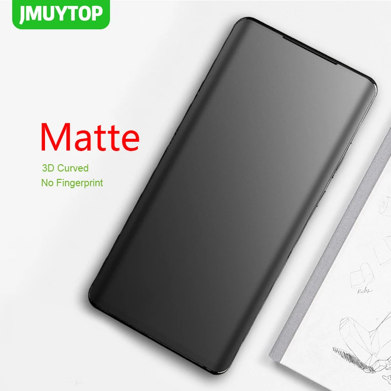 3D No Fingerprint Matte Film For oneplus 9 10 Pro 8 7T 7 Curved Screen Protector Hydrogel Frosted Film 9R 8T Nord 2 N10 CE 5g