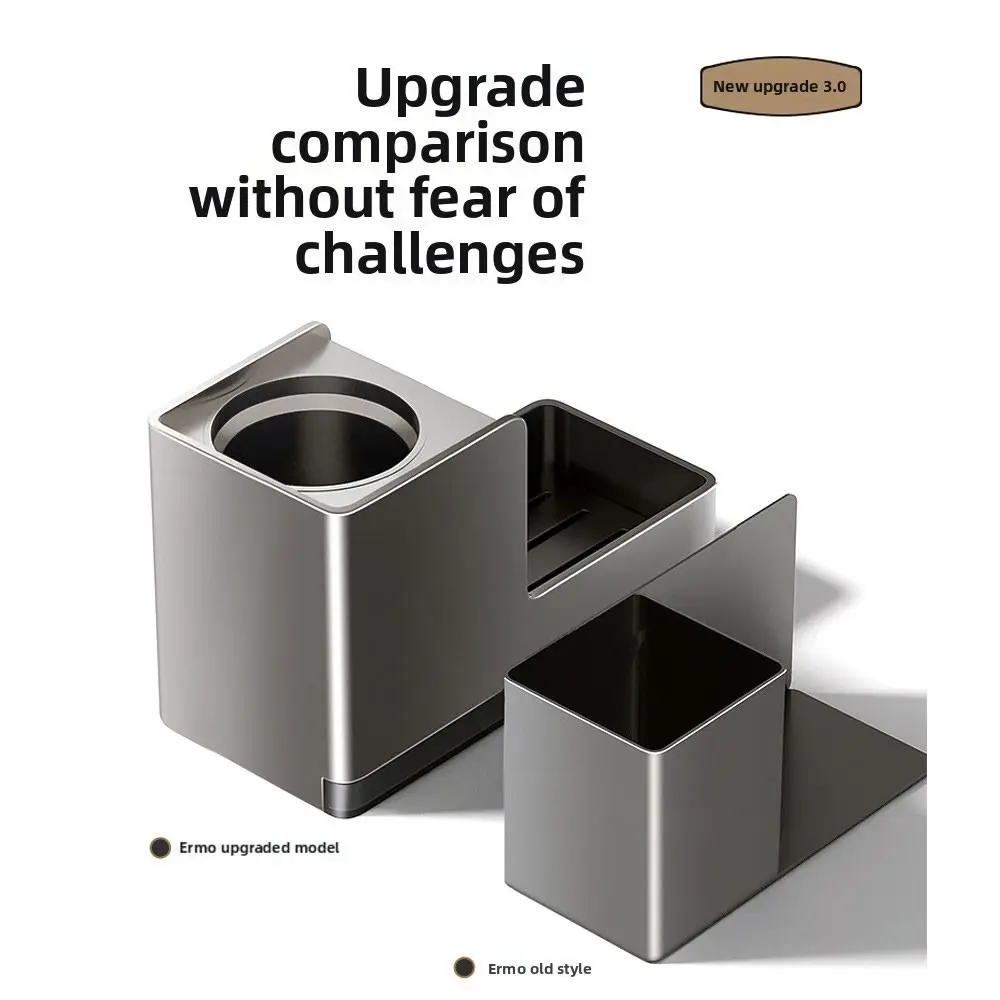 

Aluminum Toilet Brush Holder Hole Free No Drill Wall Mounted Toilet Brush Wall Mounted Space Saving Bathroom Accessories