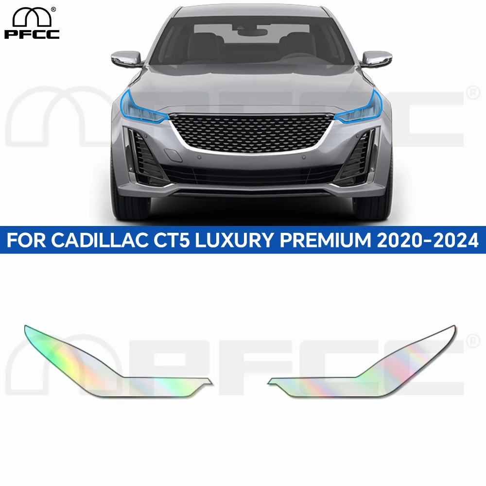 

PFCC For Cadillac CT5 Luxury Premium 2020-2024 Precut Headlight Rearview Film Car PPF TPU 8.5mil Paint Protection Film