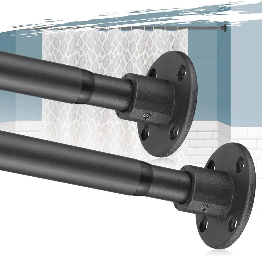

Универсальный карниз для душевой занавески от 28 до 62 дюймов, настенный, регулируемый, выдвижной, нержавеющий, для ванной, гардеробной, двери