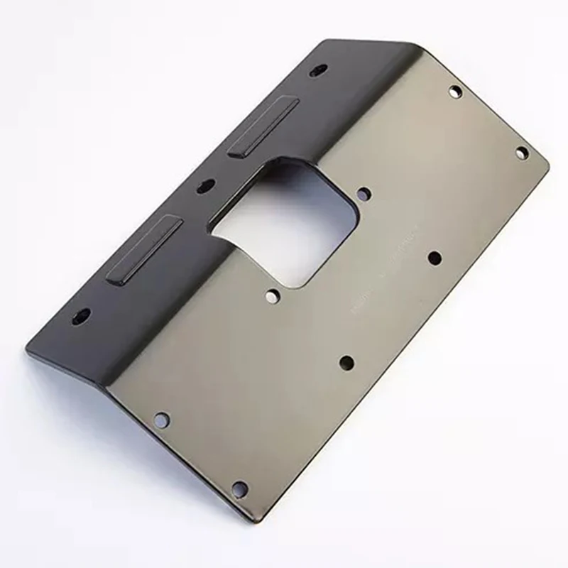 Custom Brushed Stainless Steel Bent Angle Bracket, Countersunk Hole L Shape Fixing Plate for Automation Module Installation