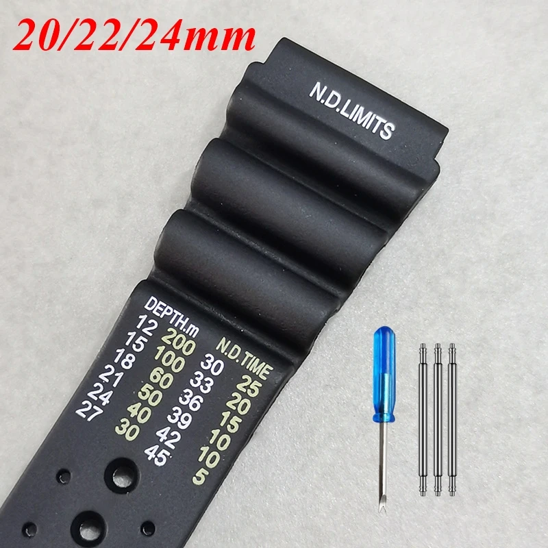 Watch Strap For Citizen Promaster Silicone Seiko Prospex Diver Rubber Casio Resin Watchband Replacement Part Bracelet 20/22/24m