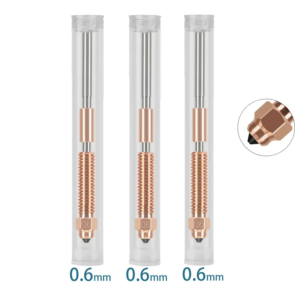 Für Creality K1c Düse K1 Max Gehärtete Stahldüse Schnellwechsel All-in-One High-Flow Bimetall Heatbreak für Ender 3 V3 3D-Drucker