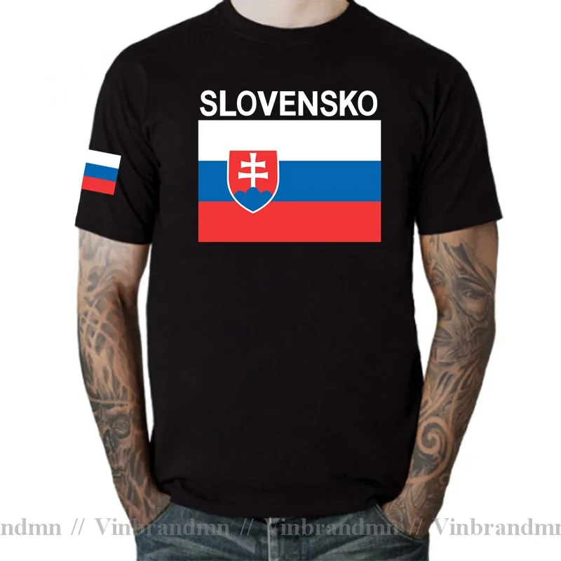 Slovak Republic Slovakia Men T shirt Jerseys Nation Tshirt 100% Cotton T-shirt Sporting Clothing Tops Tees Country SVK Slovensko