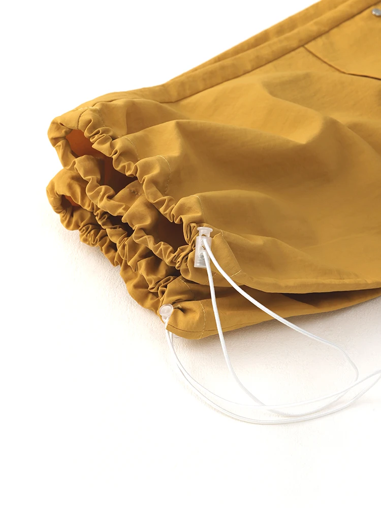 سراويل نسائية صيفية سريعة الجفاف - سراويل رياضية كاجوال فضفاضة بتصميم برشام عصري كوري #6