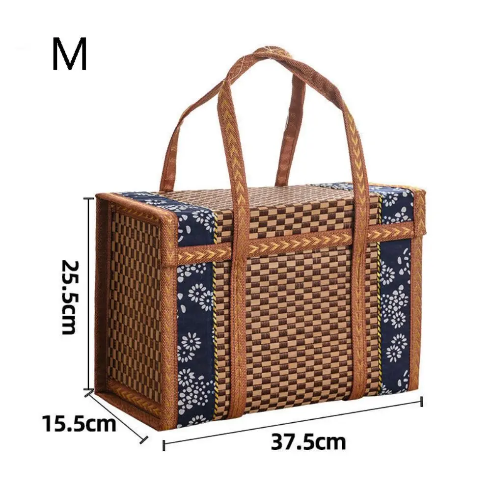 

Bamboo Creative Outdoor Picnic Special Hand-Woven Camping Storage Box Storage Basket Bamboo Products Gift Box