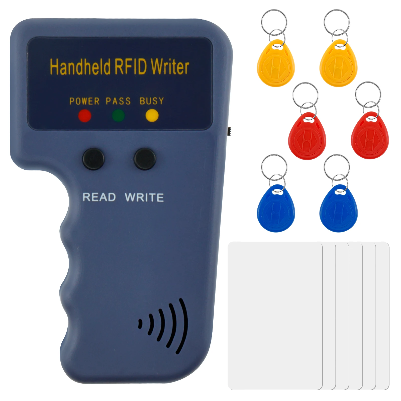 RFID Reader Writer Battery Powered RFID Copier ID Card Reader Writer ID Card Duplicator Compact RFID Duplicator for Home Office