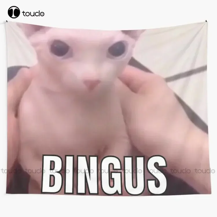 Bingus Bingus Cat Meme Bingus Meme Bignus Cute Funny Tapestry Tapestry Indie Blanket Tapestry Bedroom Bedspread Decoration