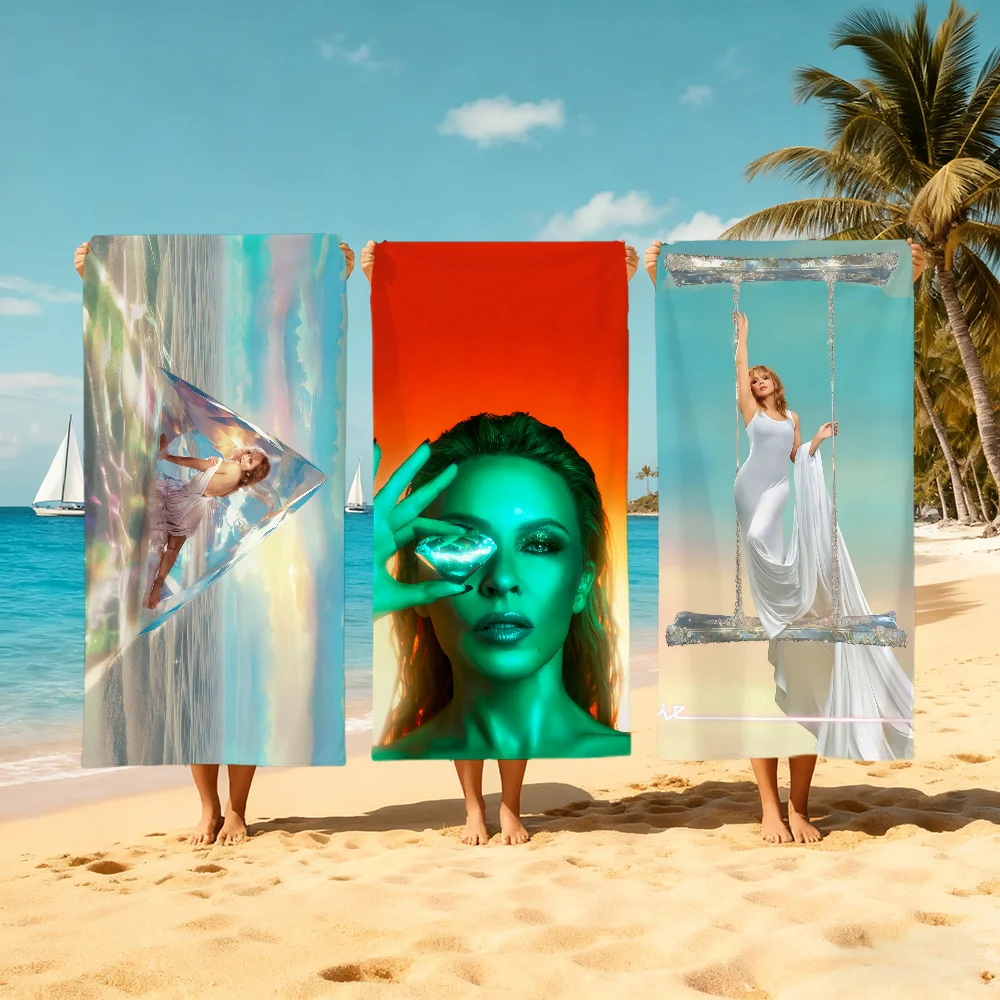 K-Kylie Singer Tension Towel Large M-Minogue Quick-Drying Microfiber Soft Beach Towel for Travel Fitness Sauna Bathing Camping