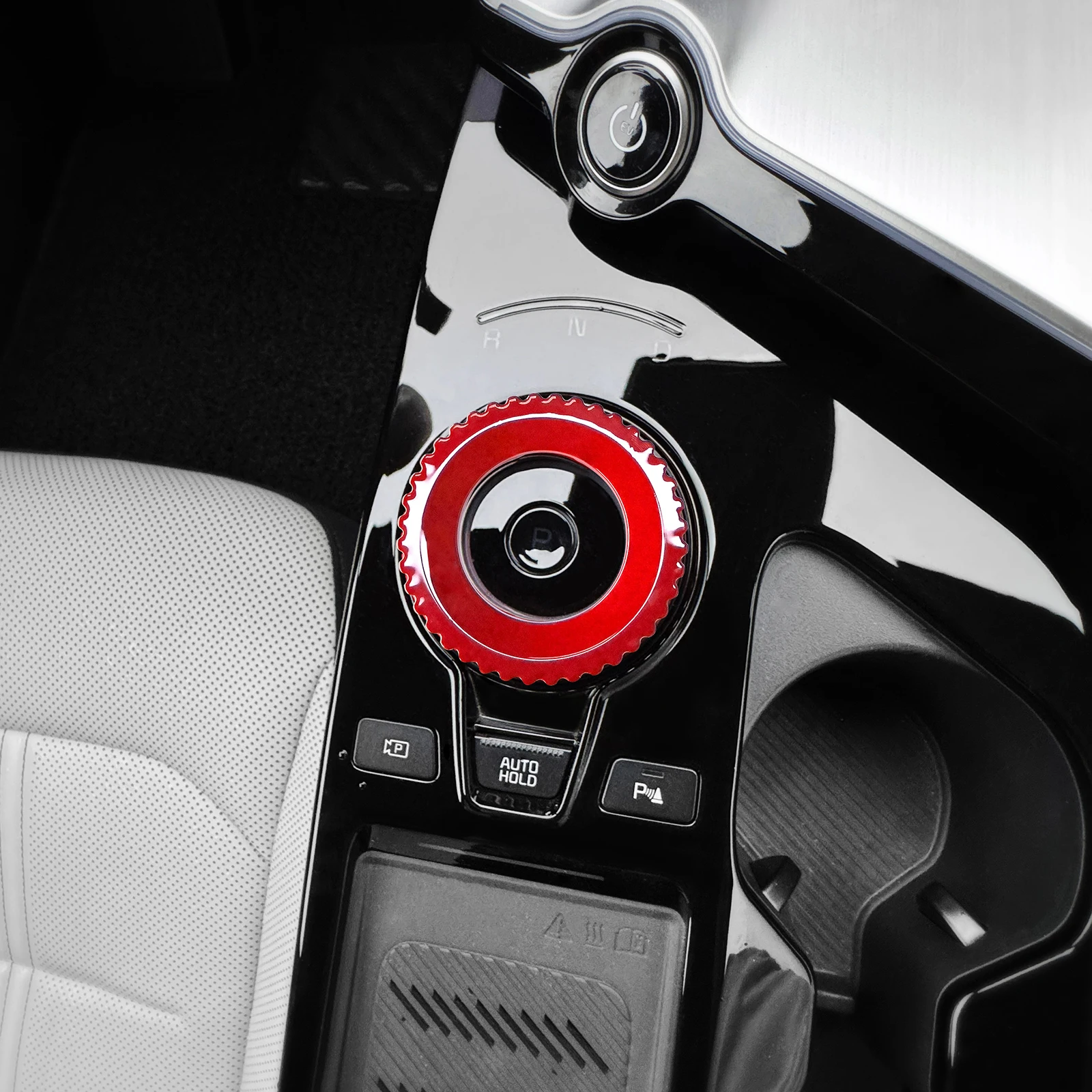 ABS Car Trim Ring Center Console Gear Shift Controller Knob Cover For Kia Sportage NQ5 EV6 Seltos Niro