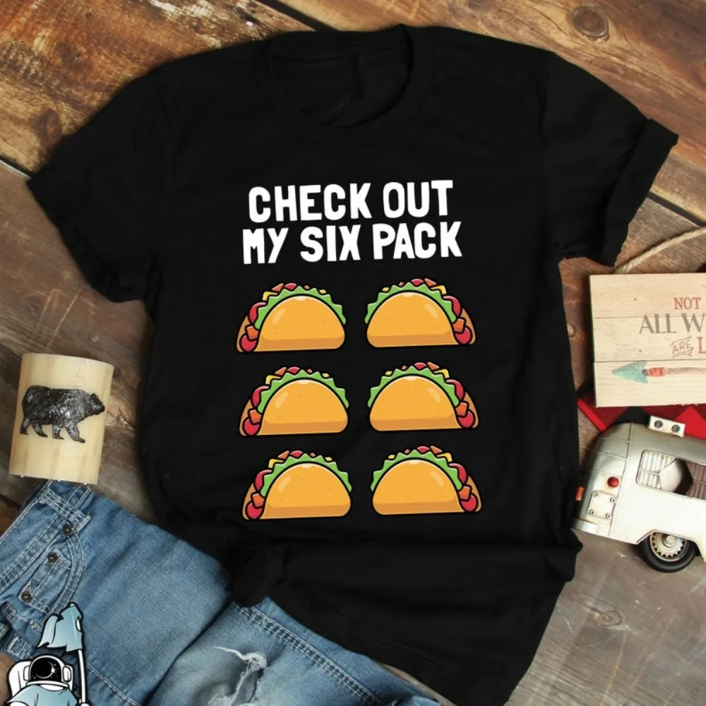 2024 Taco T-shirt Taco Six Pack Fiesta Shirt • Funny Weightlifting Fitness Cinco De Mayo Gift Cotton TShirt