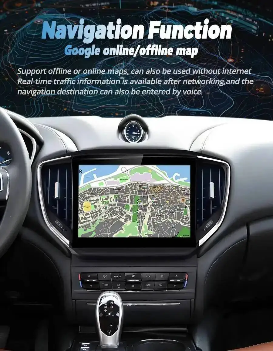 Android GPS Stereo 4G WiFi Head Unit Autoradio Multimedia Player für Maserati Ghibli 2014-2020 10,26 Zoll gebogener Bildschirm CarPlay – Detail 18