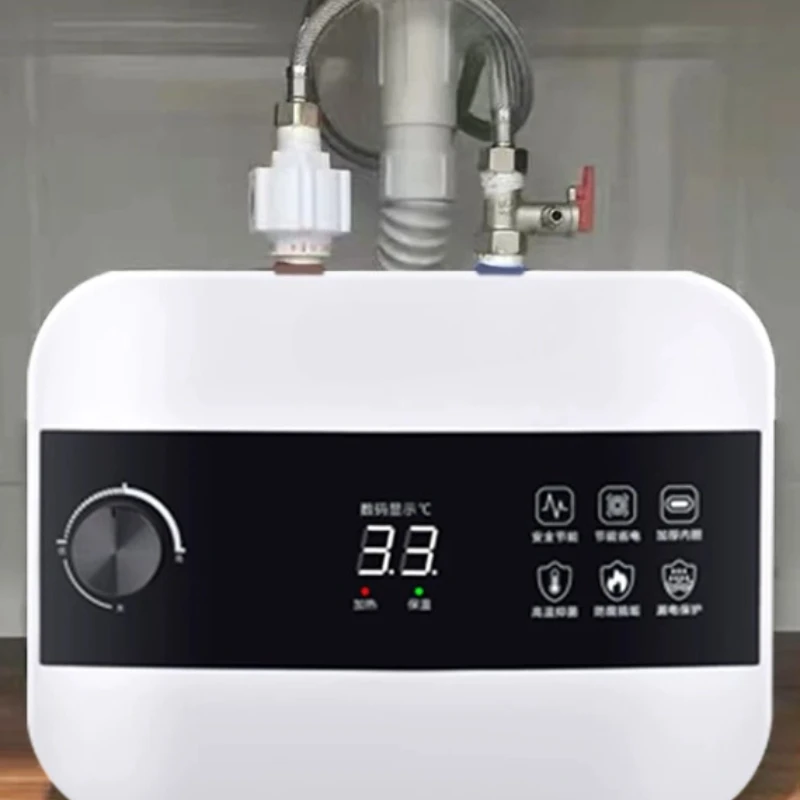 6L Mini Electric Water Heater, Under Sink Storage Tank Hot Water Heater for Kitchen Bathroom