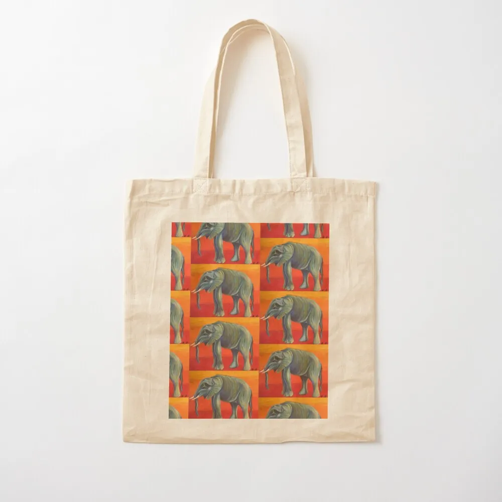 Sunset Elephant Tote Bag sacs de Shopping حقائب كبيرة الحجم حقائب نسائية فاخرة من القماش