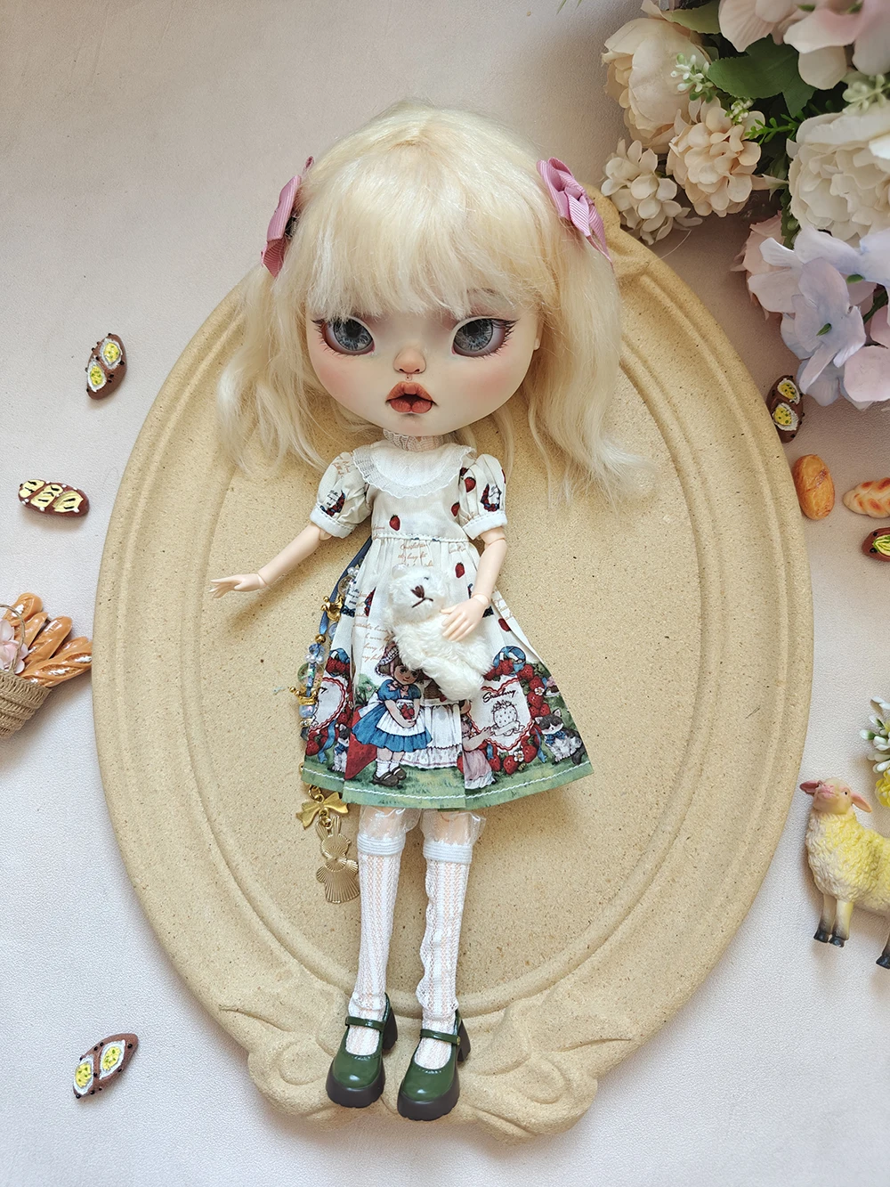 

Одежда для куклы Блайт, юбка горничной, костюм, комплект одежды-аксессуары для платья для Ymy Licca Azones Ob22 24 27, одежда blythe