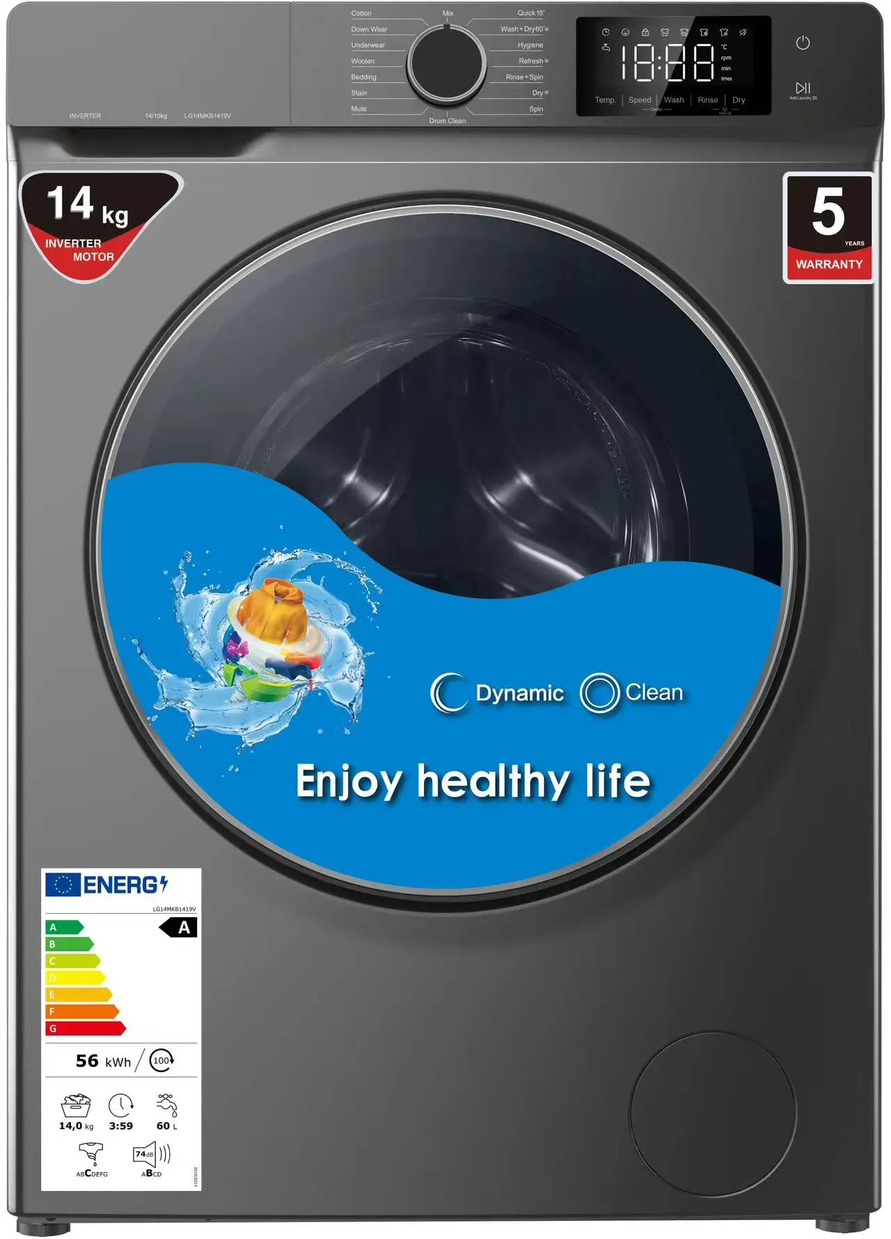

14kg Washer Wash Machine Portable Smart Washing Machines and Drying Machines