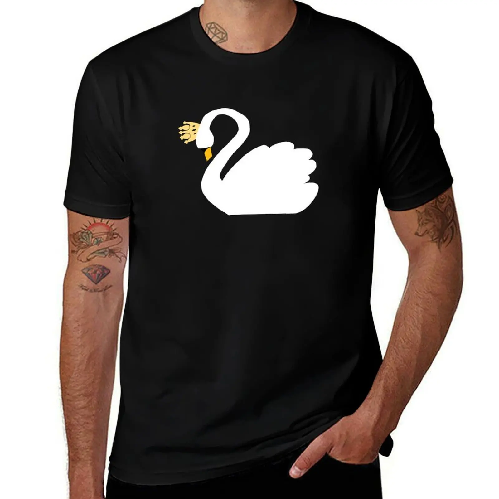 SWAN QUEEN SWEATER T-Shirt Fashion Casual Short Sleeve Top T-Shirt