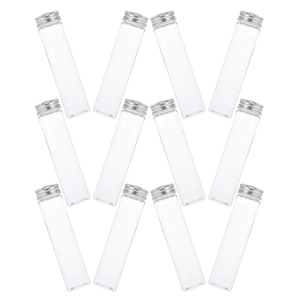 

20 Pcs Flat Bottom Test Tube Scientific Sealed Storage Clear Tubes Sample Containers The Pet Small with Caps