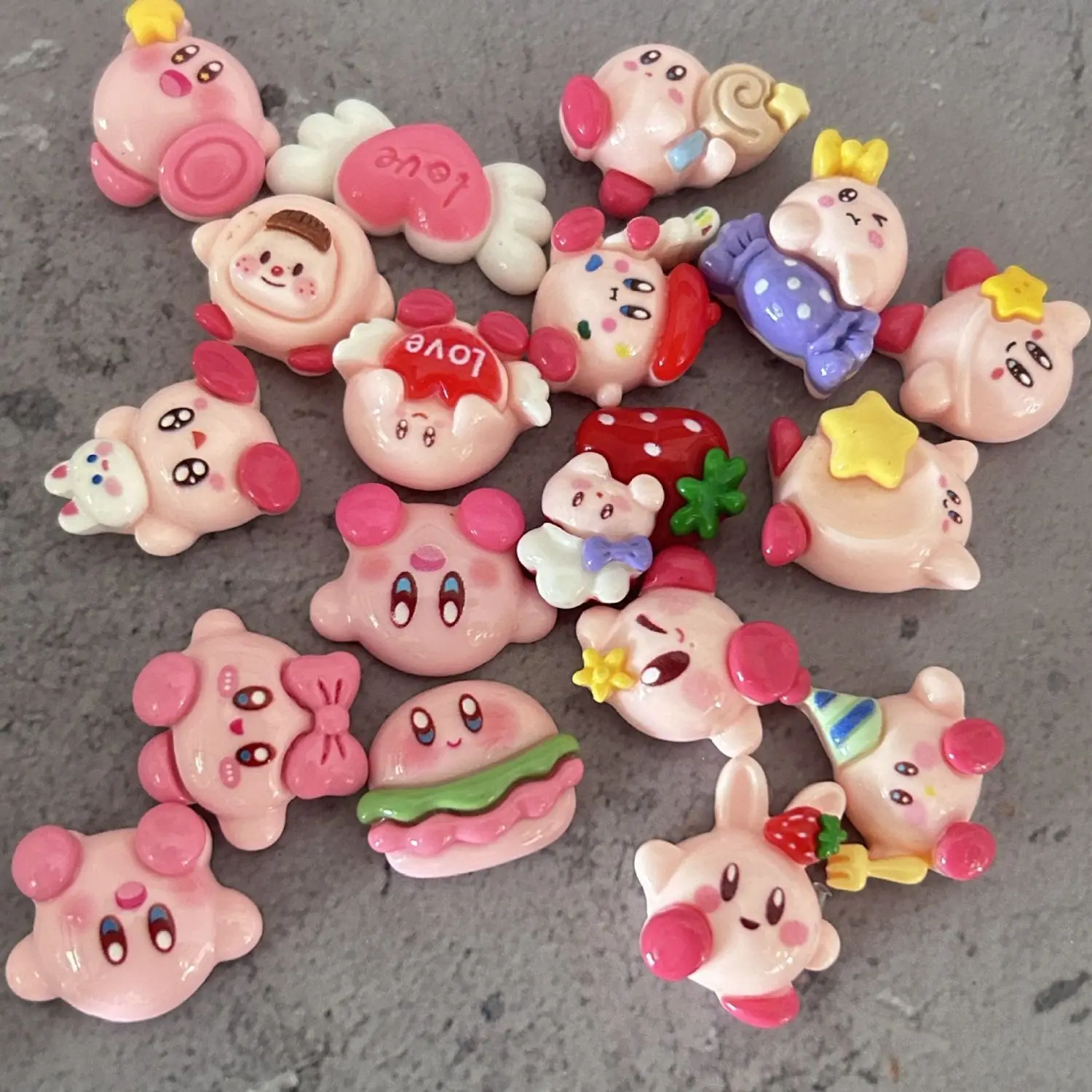 Kirby Silicone Mold Fashion Creativity Modeling Glossy Surface Mold Diy Phone Sticker Refrigerator Magnet Resin Casting Mold view 5