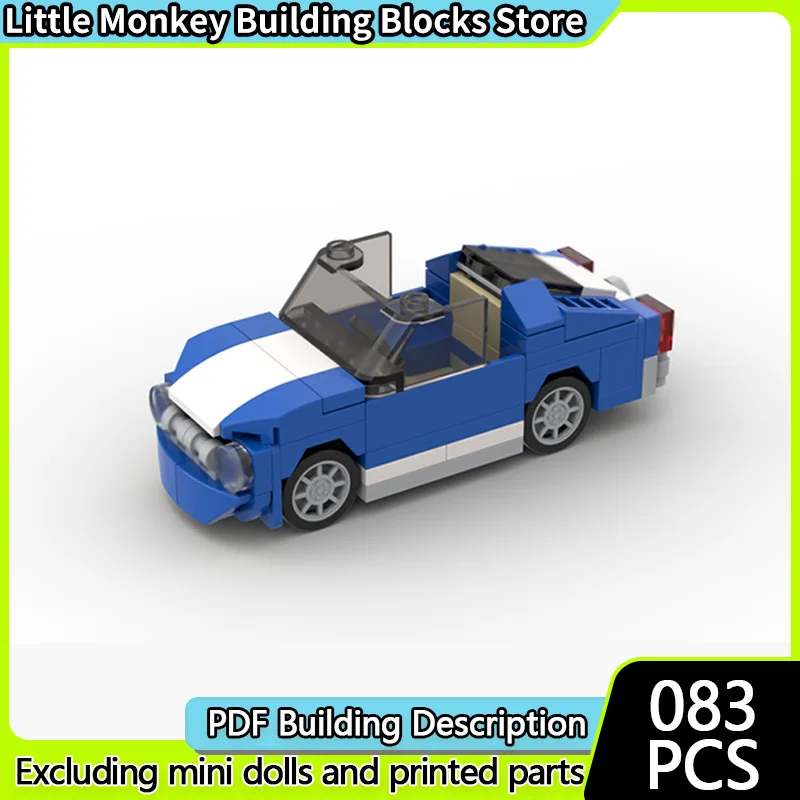 Speed Racing Car Model MOC Building Bricks Small Mustang Hypercar Modular Technology Children Holiday Gifts Assemble Toys Suit