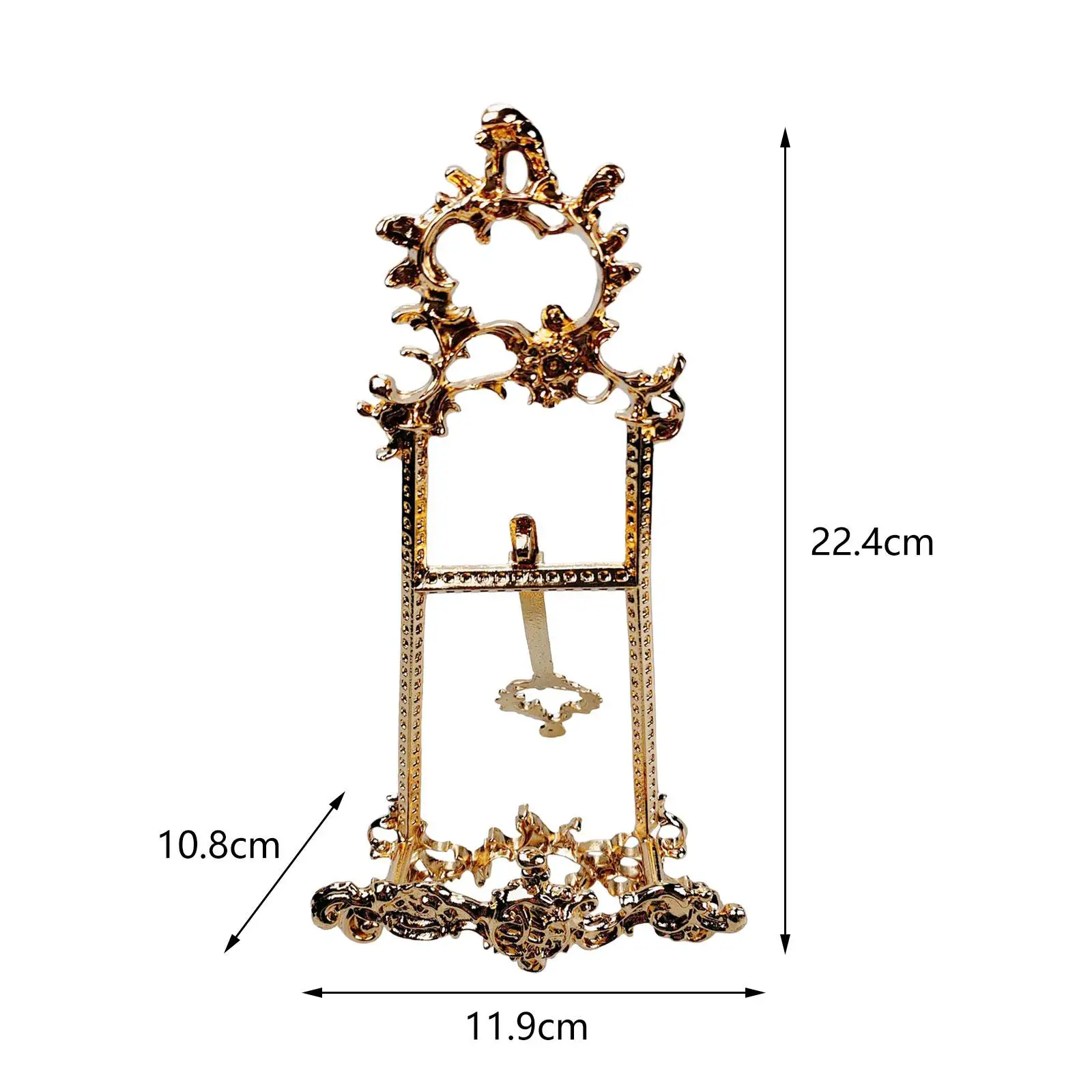 Frame Holder Bracket Storage Rack Picture Stand Alloy Easel Holder for Cabinet Living Room Weddings Tabletop Decorative Plate